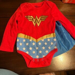 Superhero Baby Costume Bodysuit - Red, Gold, and Blue